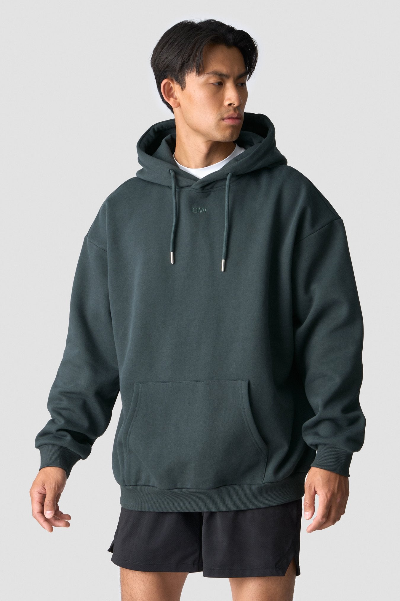 RYJ CLOTHING ARTICLE #4203 Everyday Relaxed Hoodie Men Dark Green