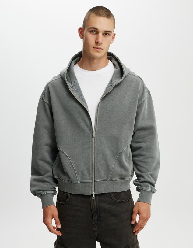 RYJ CLOTHING ARTICLE #4257 Cropped Zip Up Hoodie
