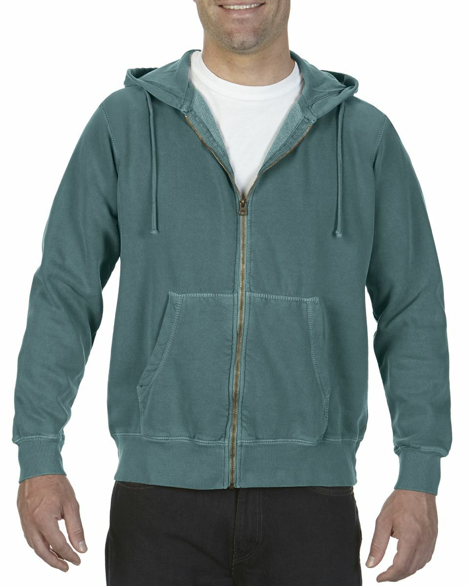 RYJ CLOTHING ARTICLE#4224 Comfort Colors Men's Adult Full-Zip Hooded Sweatshirt
